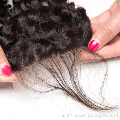 Factory Price Fast Delivery 4x4 Lace Frontal With Baby Hair Deep Curly